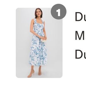 Hyacinth House - dusty blue floral maizie maxi dress